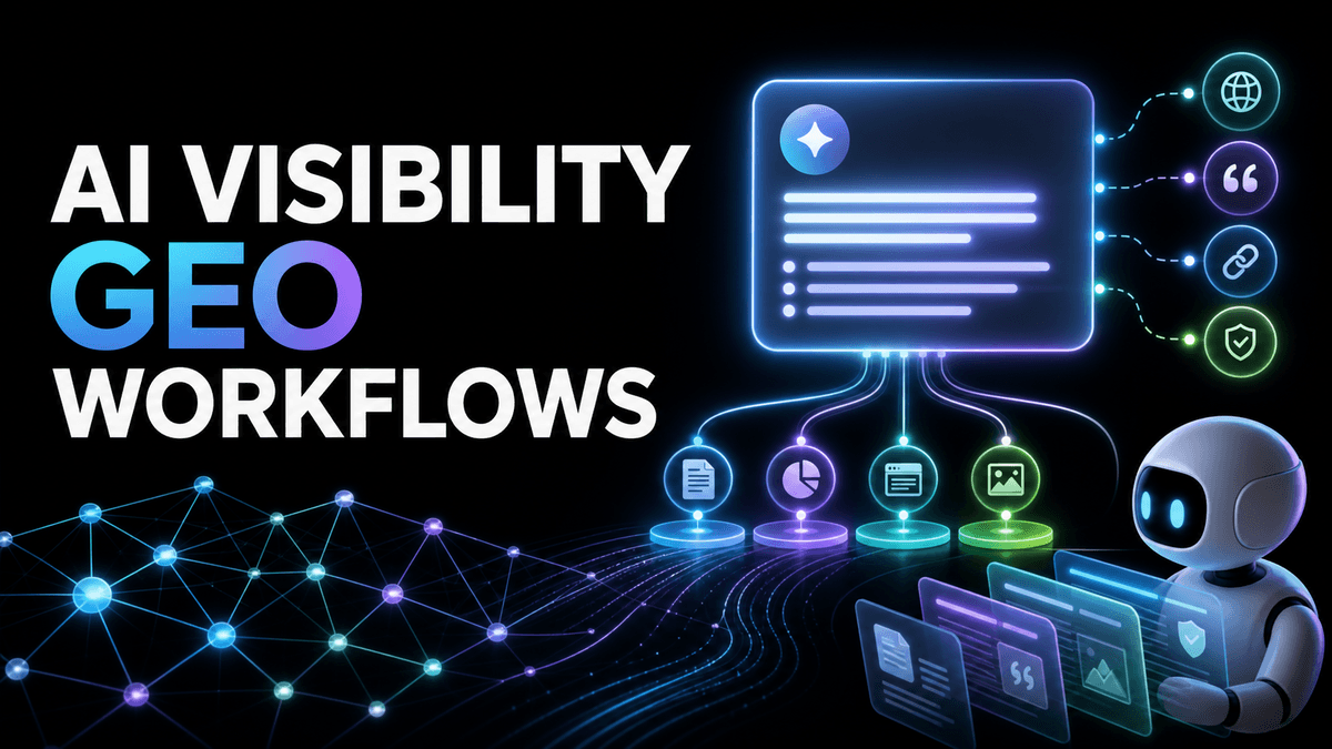 AI Visibility Agent: GEO workflows for answer-engine visibility