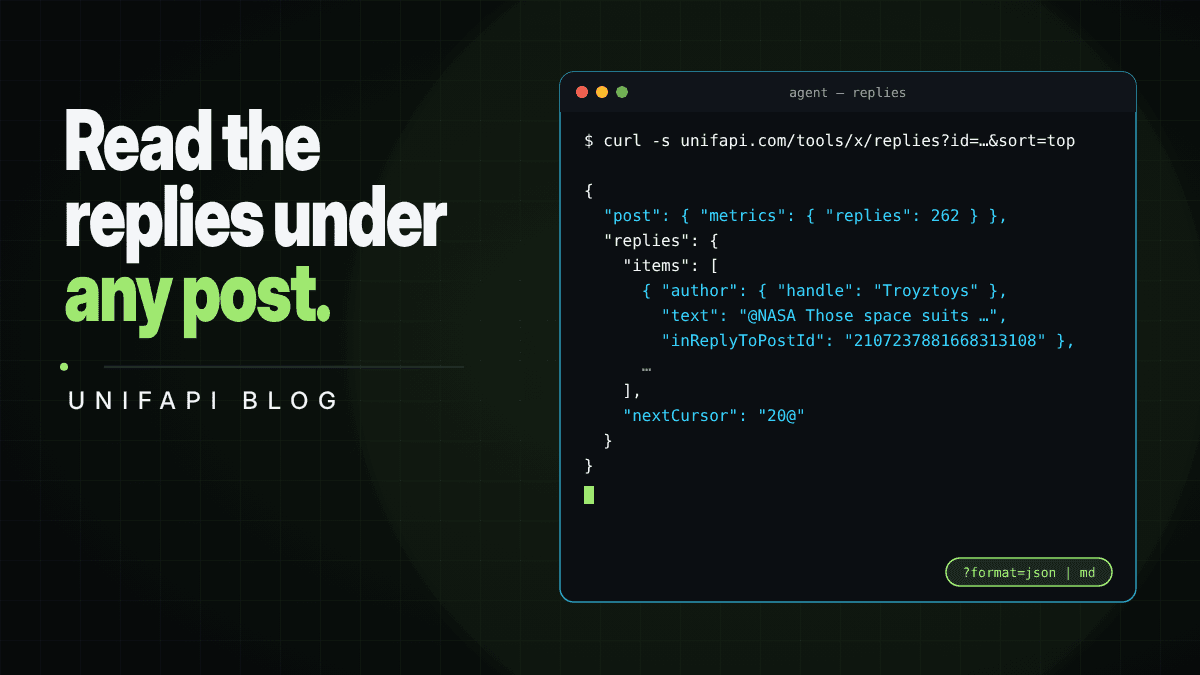 How to read the replies to a tweet programmatically