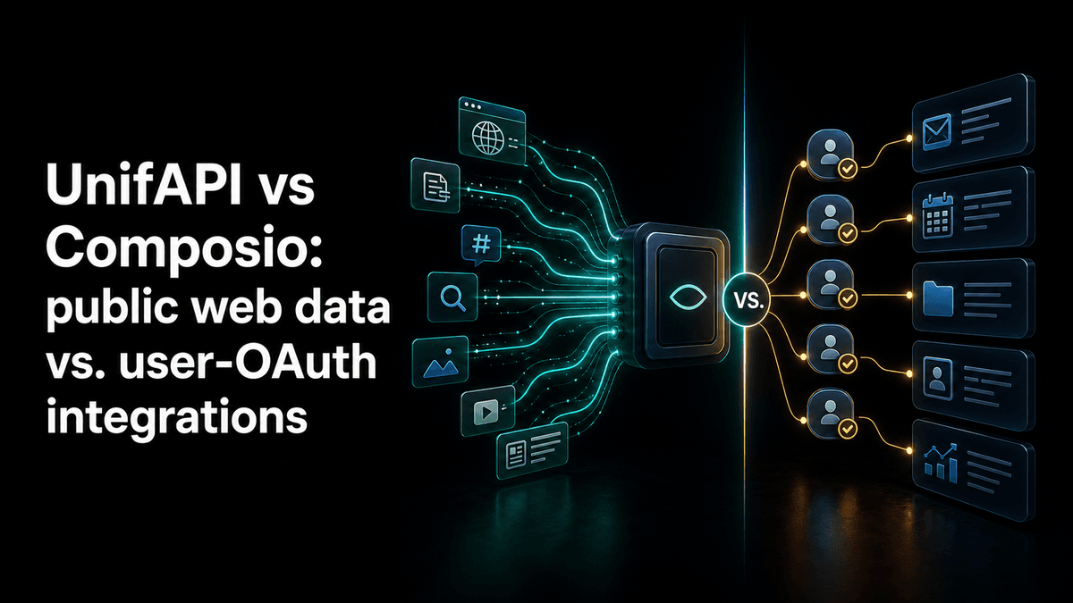 UnifAPI vs Composio: public-data Skills vs. user OAuth tools