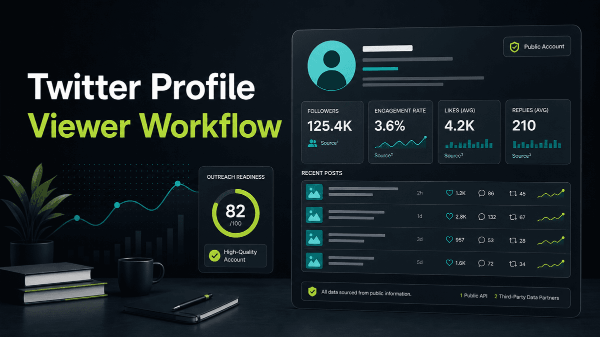 Twitter profile viewer workflow: vet any public X account before outreach