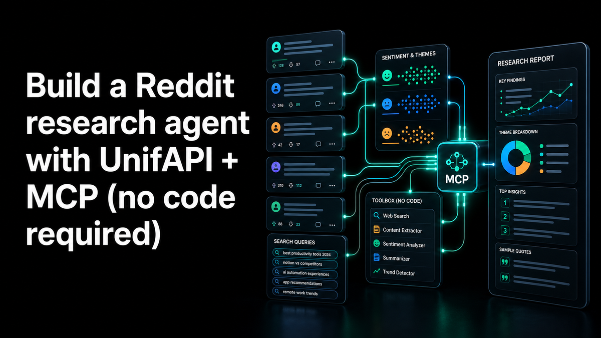 Build a Reddit research agent with UnifAPI + MCP — Unif API