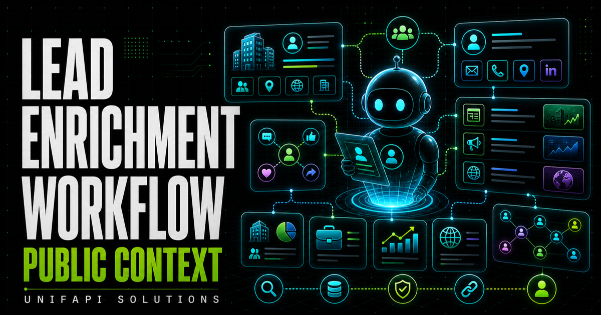 Lead & company enrichment · Marketing use case — Unif API