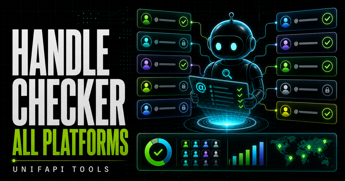 Checkers Tools Social media handle availability checker — Unif API